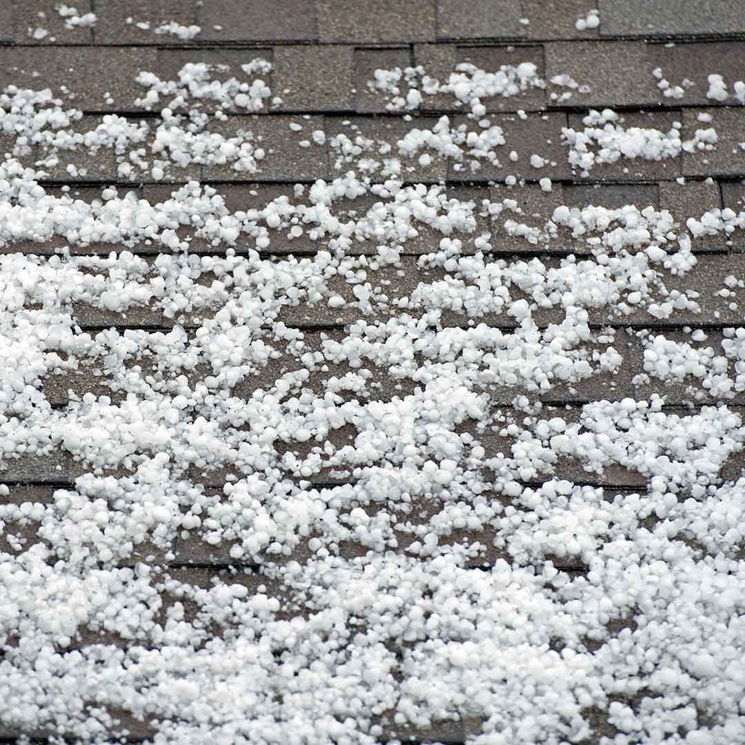 hail damaged roof