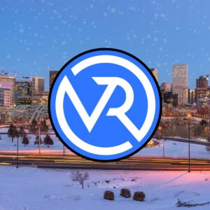 Downtown Denver during a snowstorm