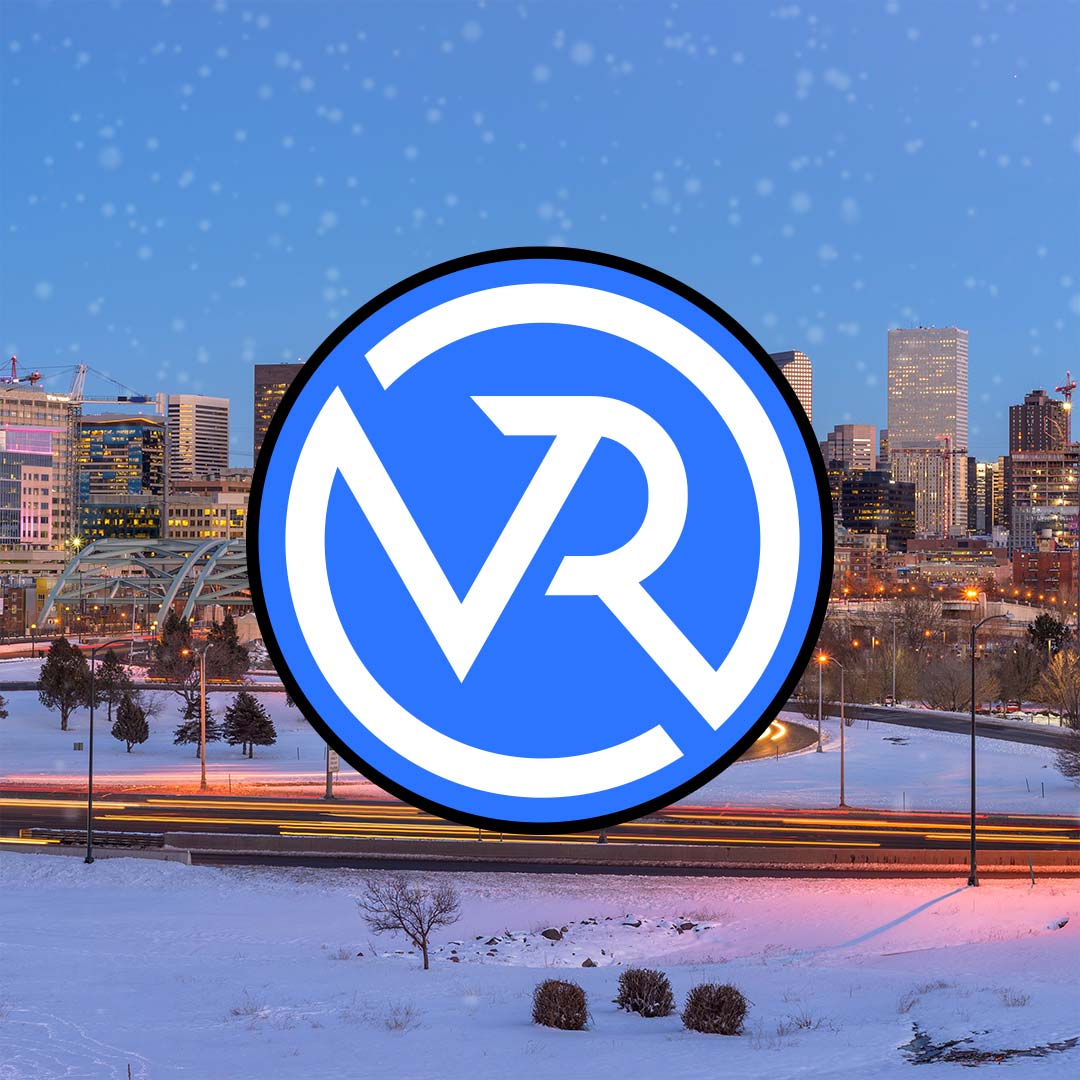 Downtown Denver during a snowstorm