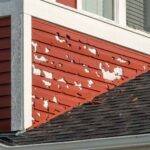 hail damaged exterior of home